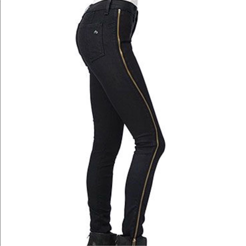 Rag & Bone Scuba Midnight Zipper Skinny Jeans Size 27
